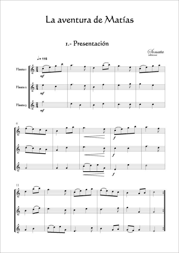 ESTEVE, L.: La aventura de Matías · Cuento musical para 3 flautas y narrador - Imagen 3