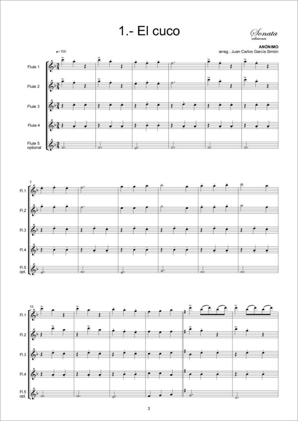ÁLBUM: Orquesta infantil de flautas - 3 (5 flautas) - Imagen 2