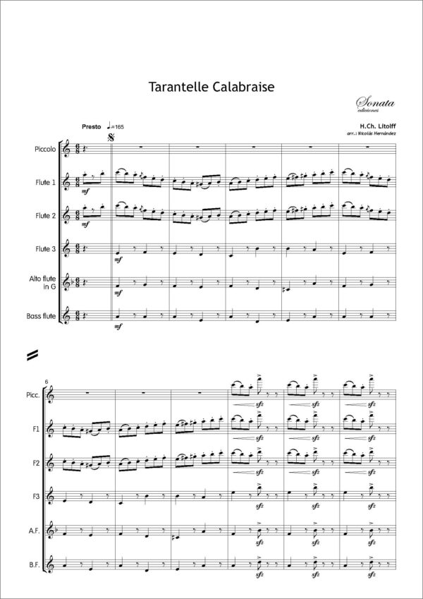 LITOLFF, H.: Tarantelle Calabraise - Imagen 2