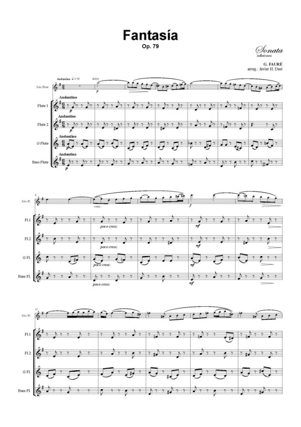 FAURÉ, G.: Fantasy, Op. 79 - Imagen 2