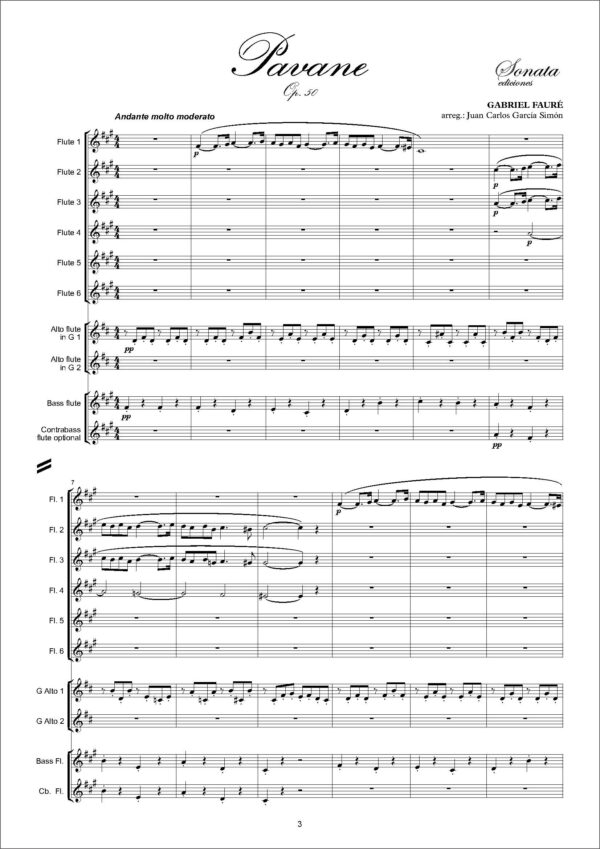 FAURÉ, G.: Pavane, Op. 50 - Imagen 2