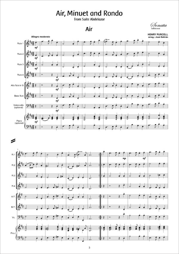 PURCELL, H.: Air, minuet and rondo · Suite Abdelazar - Imagen 2